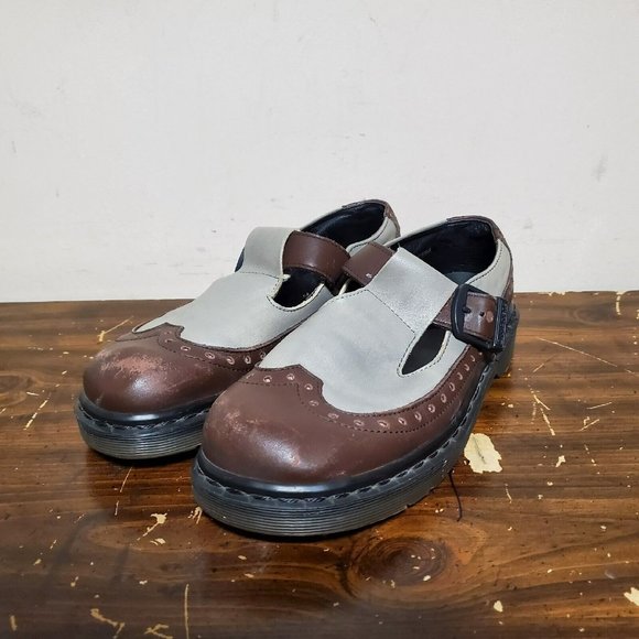 Dr. Martens Shoes - Vintage Dr Martens Brogue Mary Jane Platform Shoes Size 7 Doc Martens